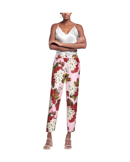 Dolce & Gabbana Red Casual Trouser
