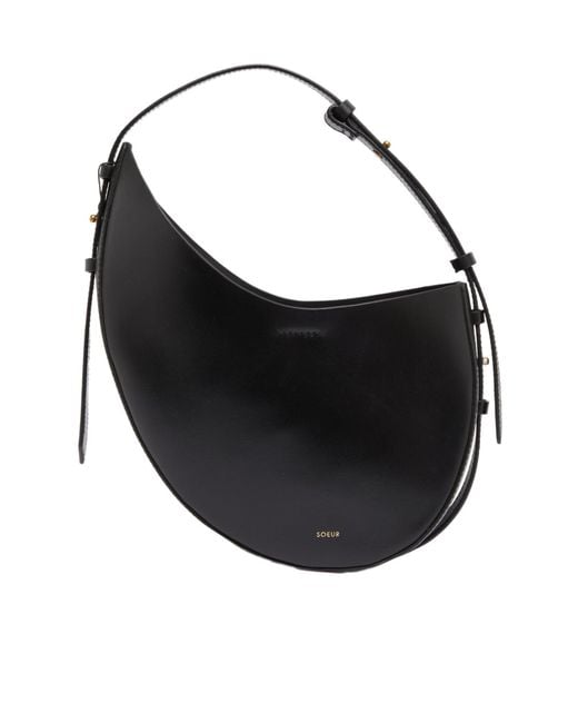 Soeur Black Adjustable Shoulder Bag