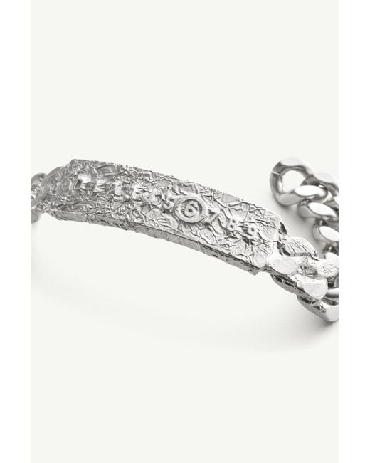 MM6 by Maison Margiela White Foil Numbers-Motif Bracelet