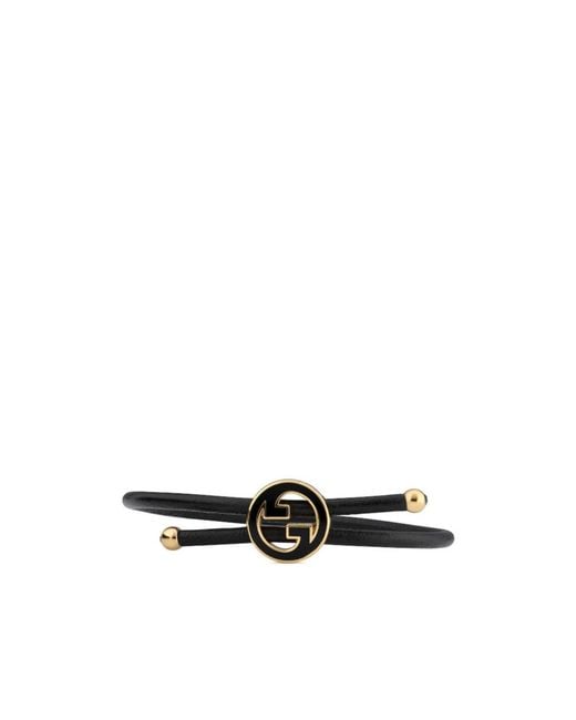 Gucci White Round Interlocking G Bracelet