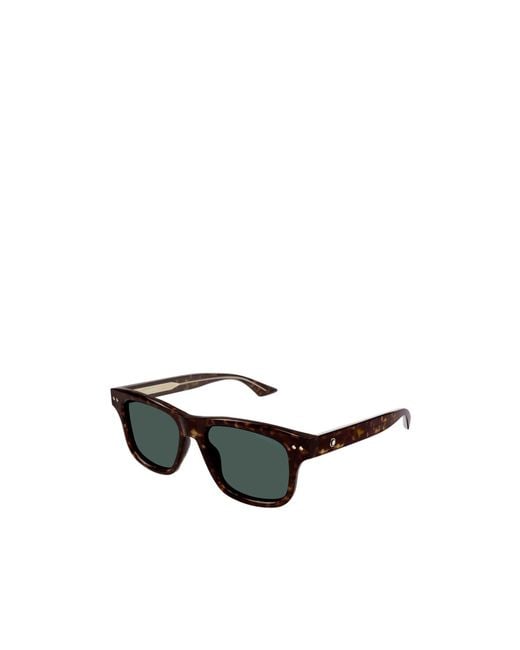 Montblanc Black Eyewear Square Frame Sunglasses for men