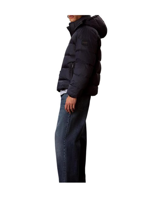 Calvin Klein Blue Relaxed Nylon Puffer Jacket for men
