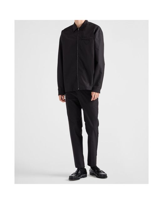 Prada Black Logo Detailed Tailored Trousers for men