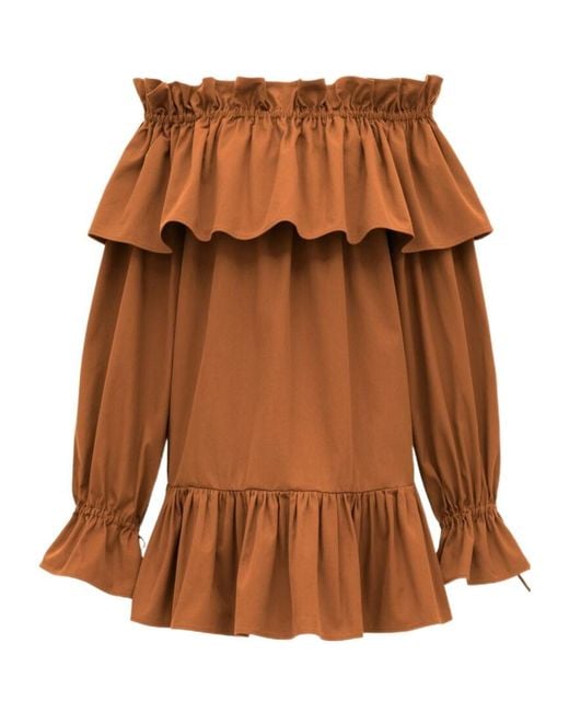 Saint Laurent Brown Short Dresses