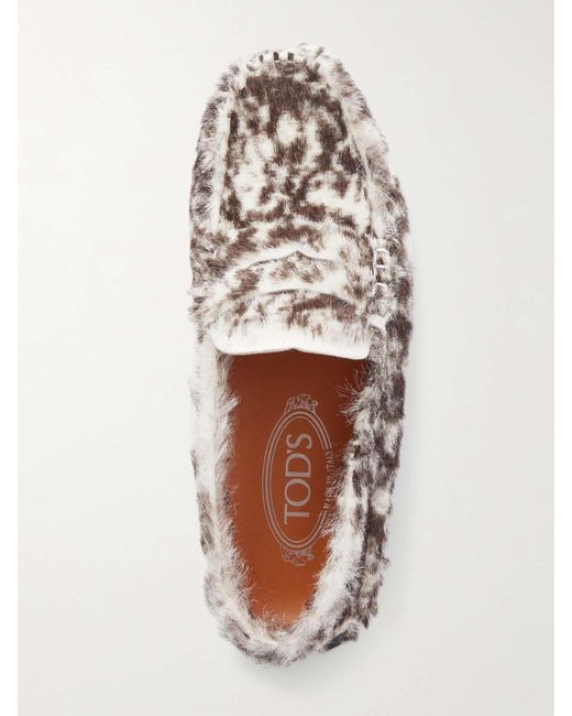 Tod's Gray Gommino Macro Loafers