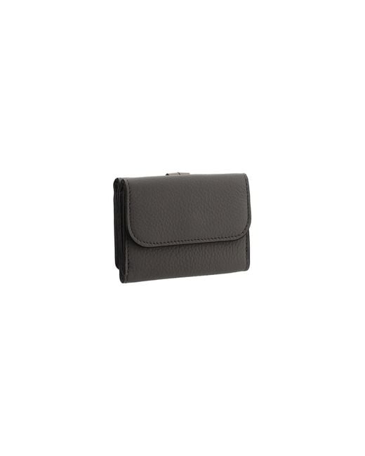 Chloé Black Alphabet Tri-Fold Compact Wallet