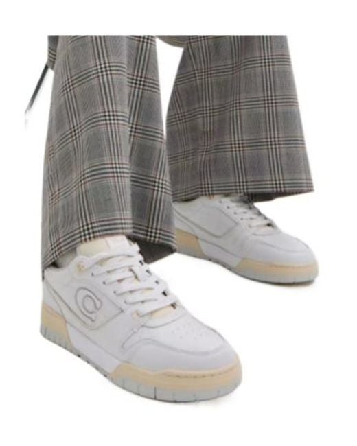 COACH White Logo-Patch Sneakers
