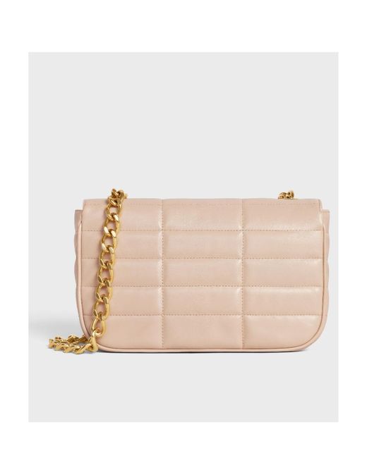 Céline Natural Chain Shoulder Bag Matelasse Monochrome