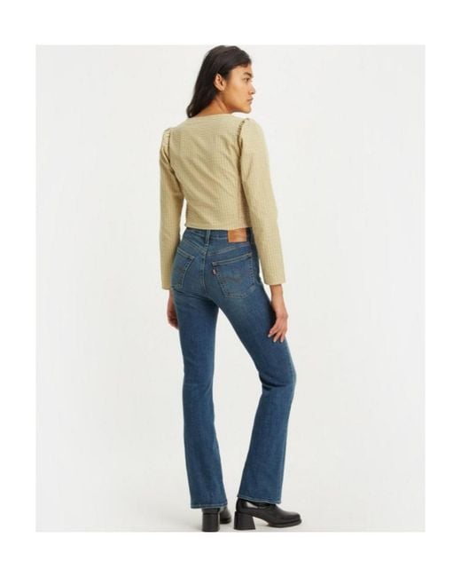 Levi's Blue 725 High-Rise Boot-Cut Jeans