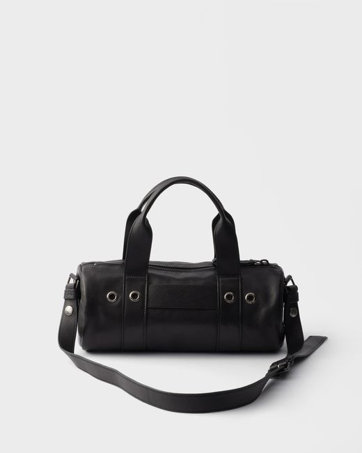 Prada Black Route Large Leather Top-Handle Bag