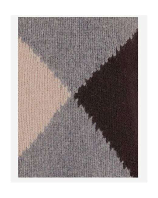 Bruno Manetti Gray Crew-Neck Sweater