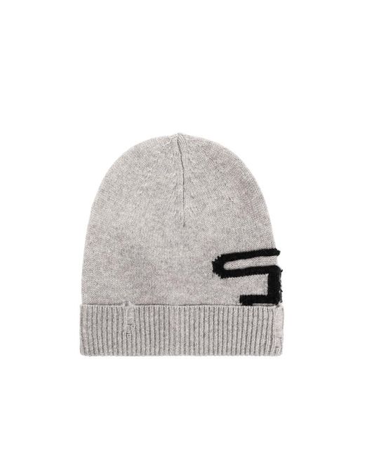 DIESEL Gray K-Peel Beanie for men