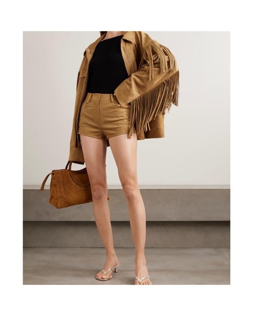 Norma Kamali Natural High-Waisted Shorts