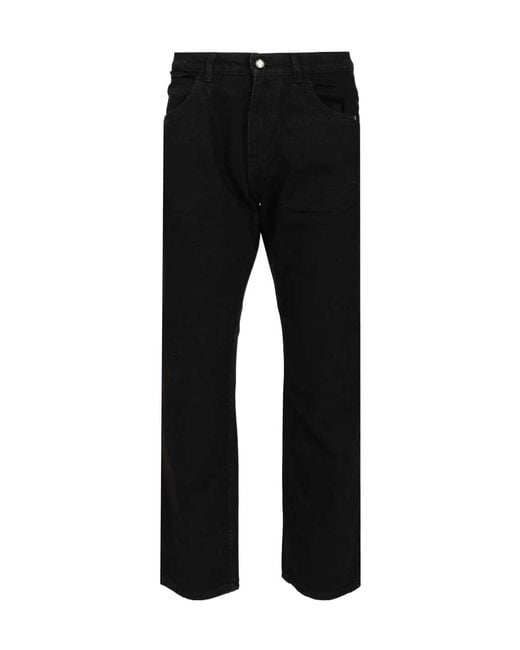 AMISH Black James Loose Fit Jeans for men