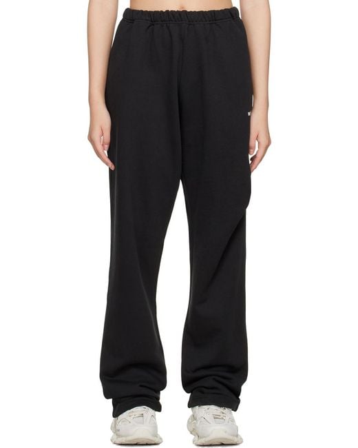 we11done Black Logo-Print Track Pants for men