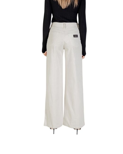 Liu Jo Multicolor Wide-Leg Corduroy Trousers