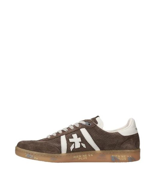 Premiata Brown Round-Toe Sneakers for men