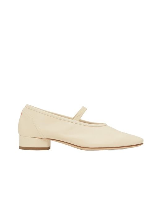 Aeyde Natural Square Toe Ballet Shoes