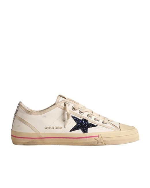 Golden Goose Deluxe Brand Natural V-Star 2 Lace-Up Sneakers