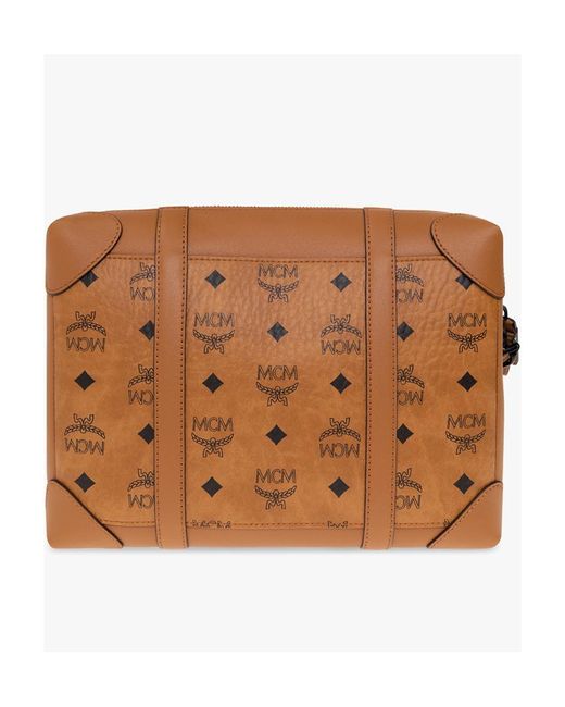 MCM Brown Logo Shoulder Bag
