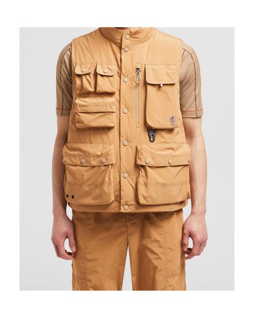 Moncler Natural Grenoble Tongass Down Field Gilet for men