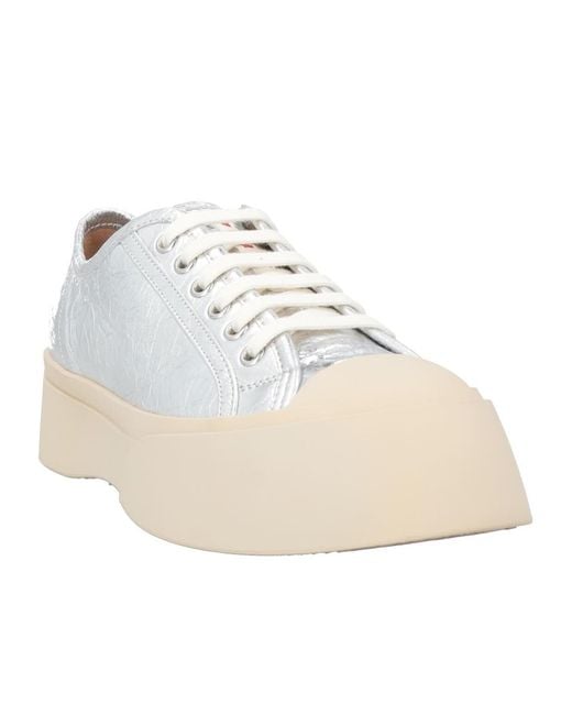 Marni White Solid Color Sneakers