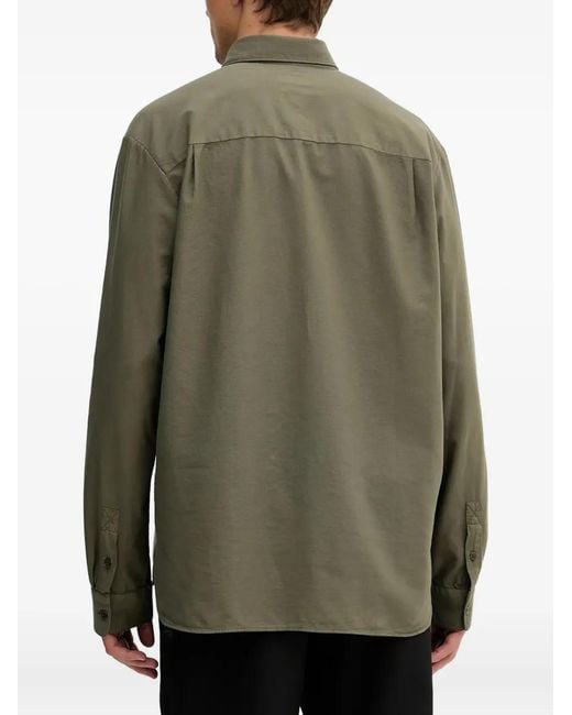 A.P.C. Gray Button-Down Pocket Shirt for men