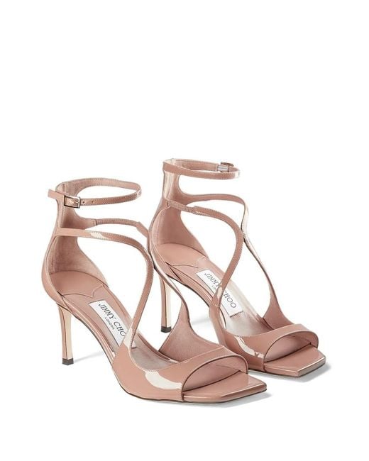 Jimmy Choo Pink Patent Leather High-Heeled Sandals