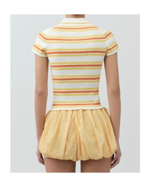 Jonathan Simkhai Metallic Luka Cotton Polo