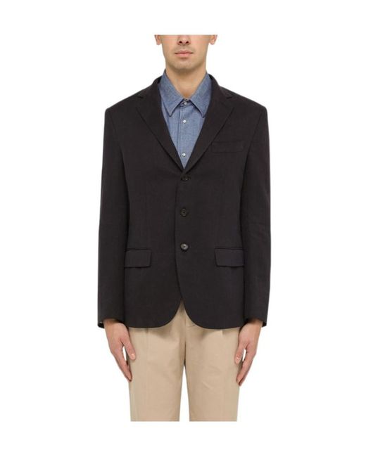 Loro Piana Black Single-Breasted Suit Jacket for men