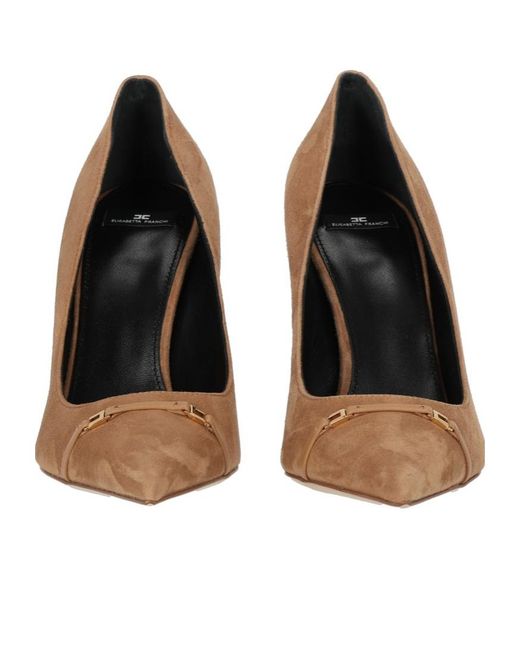 Elisabetta Franchi White Pointed Toe Pumps
