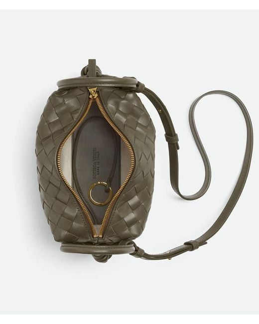 Bottega Veneta Green Small Leather Loop Top-Handle Bag