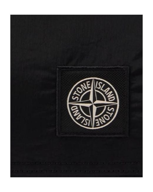 Stone Island Black Logo Detail Duffle Bag for men