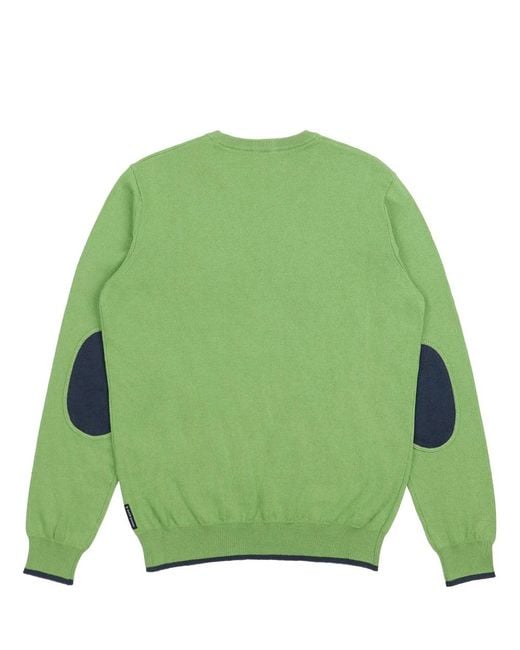 Armani Jeans Green Round Neck Patch Pullover for men