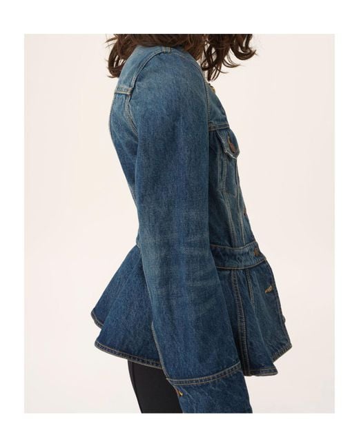 Chloé Blue Peplum Denim Jacket