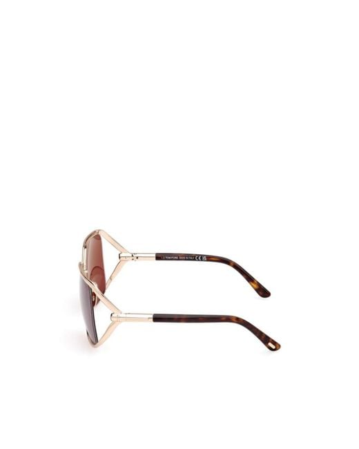 Tom Ford Pink Eyewear Goldie Square Frame Sunglasses