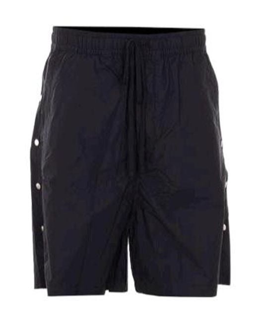 Thom Krom Blue Snap Detail Drawstring Shorts for men