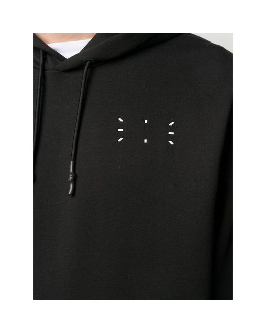 McQueen Black Signature Stitch Drawstring Hoodie for men