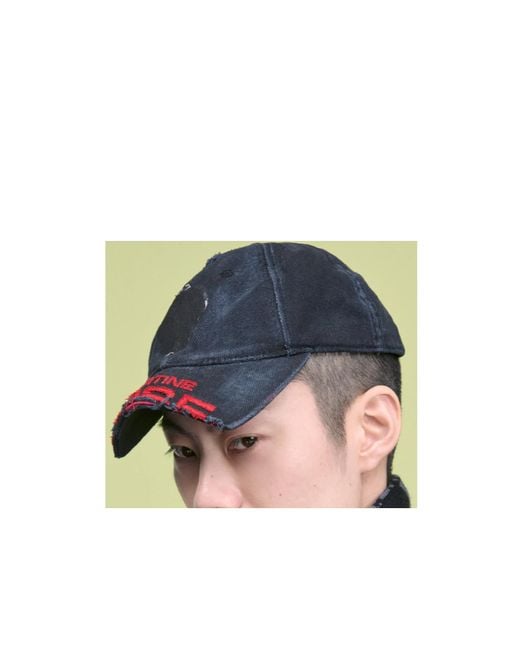 Martine Rose Blue Cut Peak Cap for men