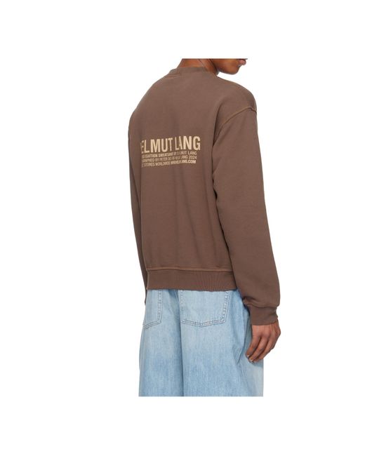 Helmut Lang Brown Brooklyn-Postcard Sweatshirt for men