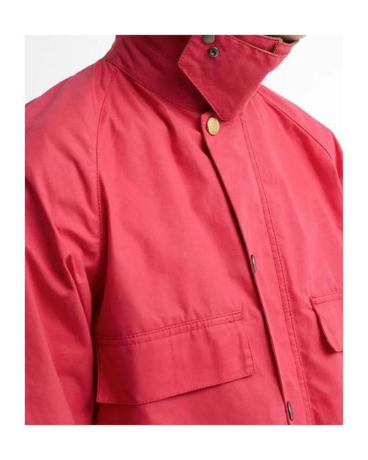 Barbour Red X Paul Smith Contrast-Collar Jacket for men