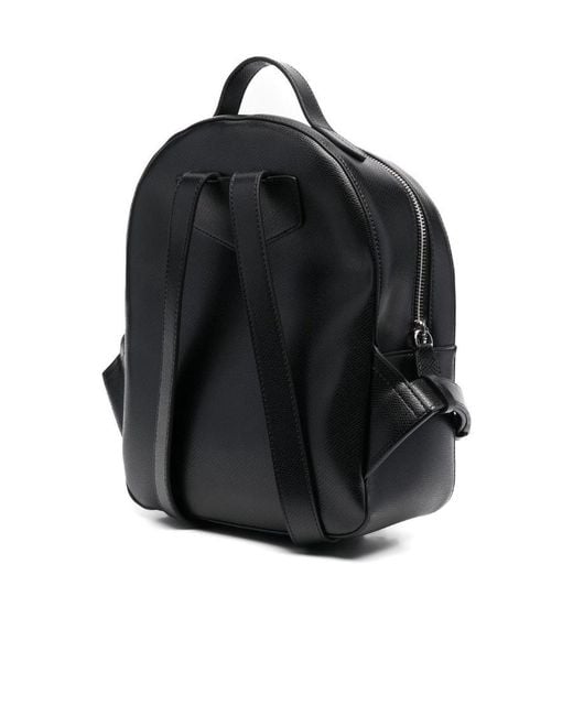 Emporio Armani Black Embroidered Logo Backpack