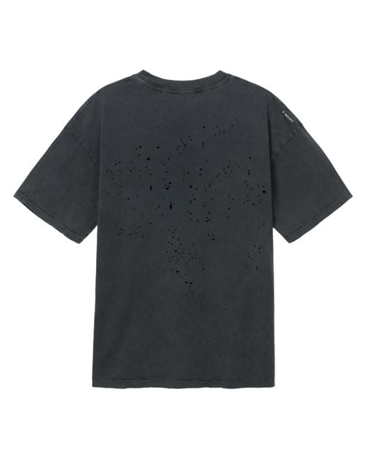 Satisfy Black Mothtech Distressed T-Shirt for men