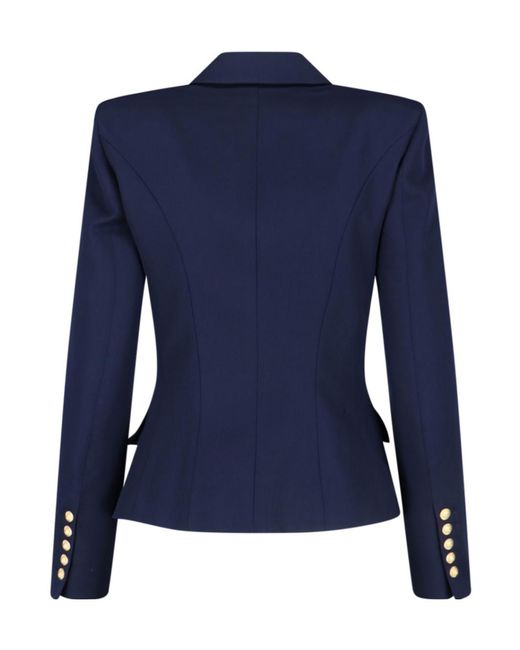 Balmain Blue Jackets Virgin Wool