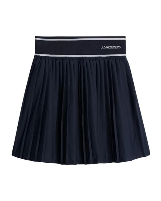 J.Lindeberg Blue Pleated Midi Skirt