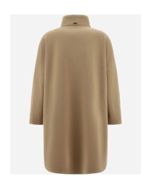 Herno Natural High-Neck Long Sleeved Coat