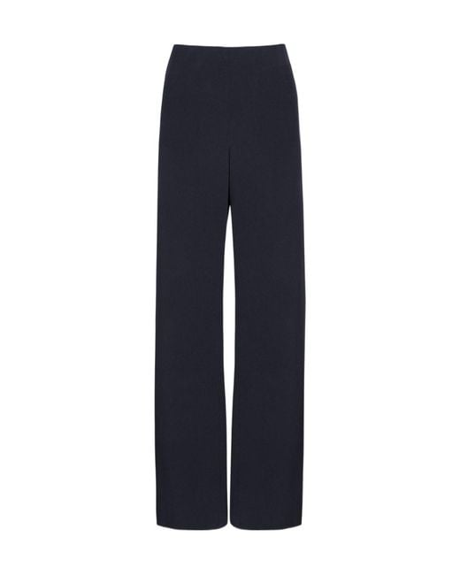 Vince Blue Crepe Straight-Leg Trousers