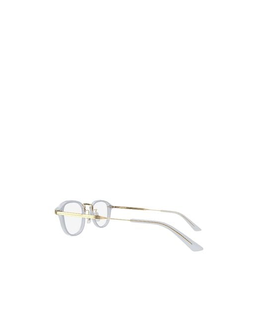 Montblanc White Eyewear Round Optical Glasses for men