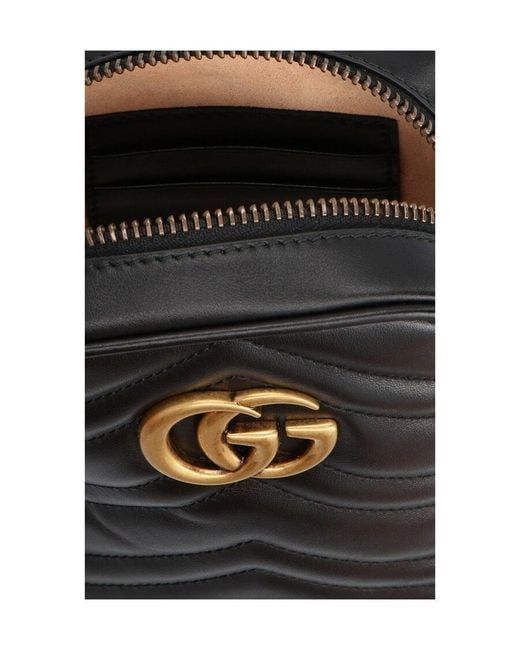 Gucci Black Gg Marmont Mini Bag