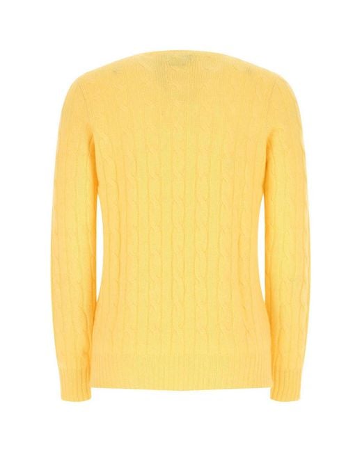 Polo Ralph Lauren Yellow Crewneck Knitted Jumper for men
